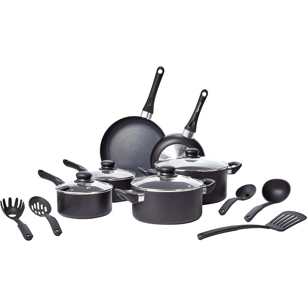 Amazon Basics Non-Stick Cookware 15pc Set