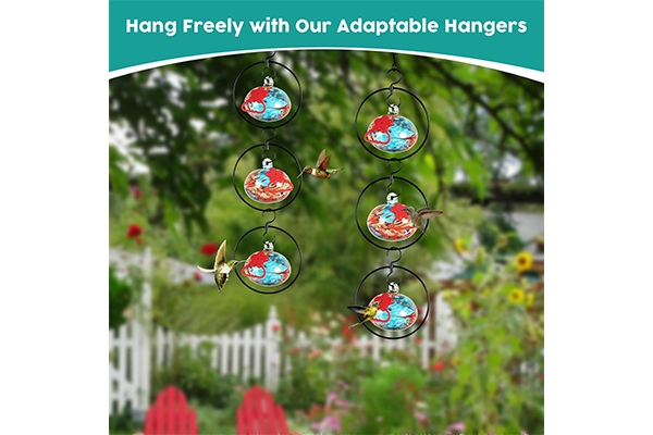 Flexible 6-Circular Hummingbird Feeder ban1