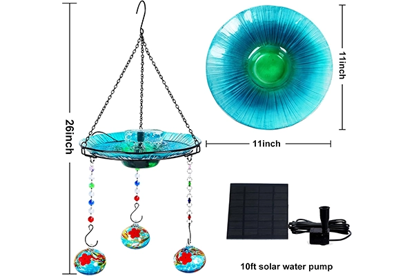 Hummingbird Feeder and Bird Bath ban3