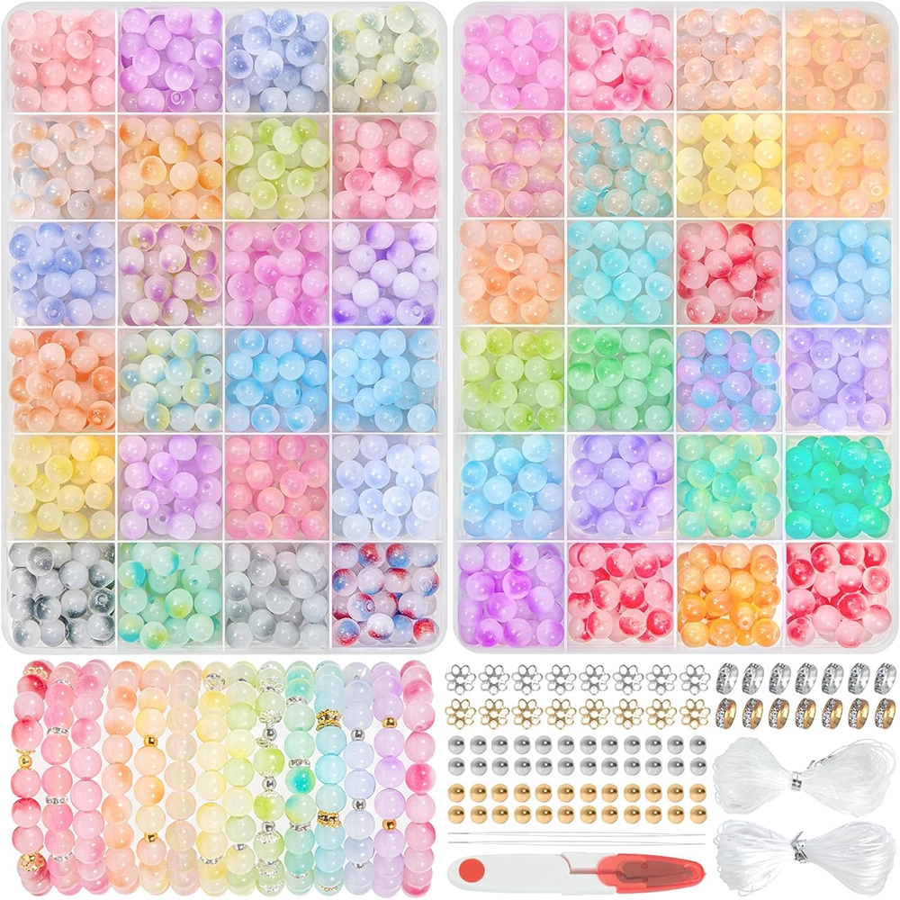 1425Pcs Glass Beads for Bracelets